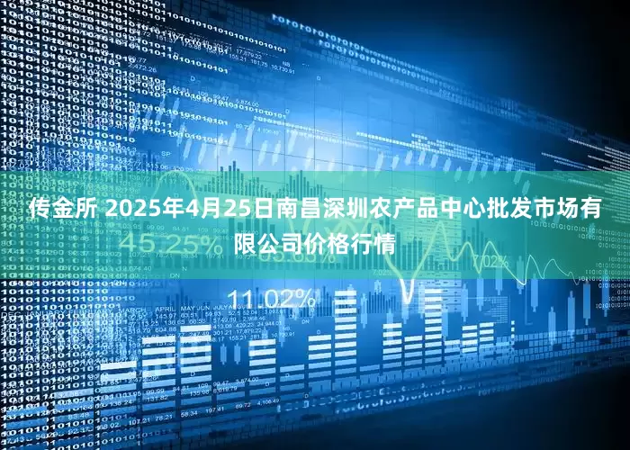 传金所 2025年4月25日南昌深圳农产品中心批发市场有限公司价格行情