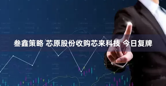 叁鑫策略 芯原股份收购芯来科技 今日复牌